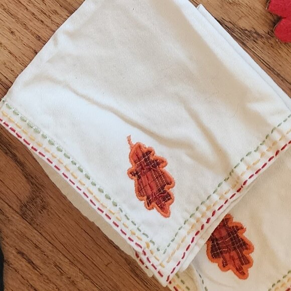 Set of 2 Pottery Barn Kids Thanksgiving turkey placemat napkin set - Picture 5 of 5